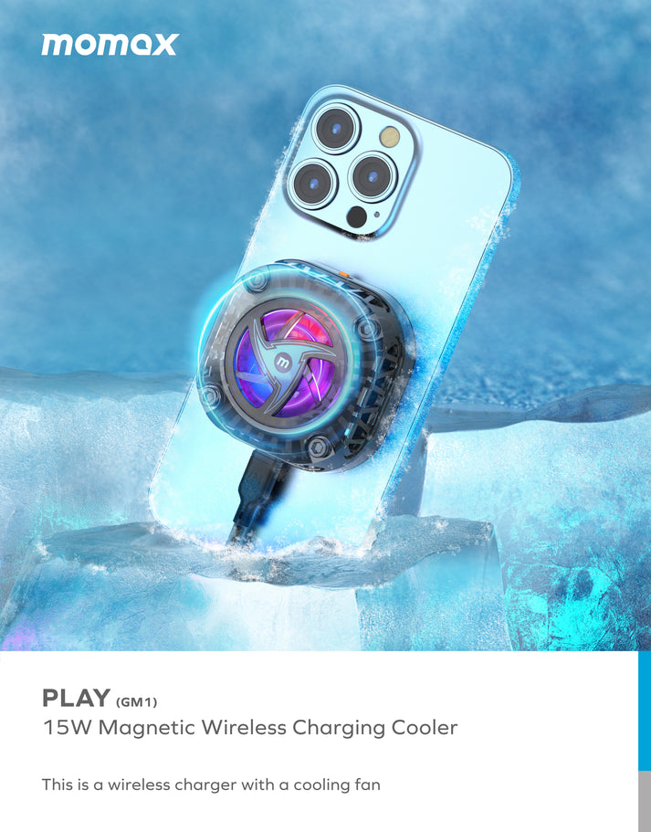 Momax Play Magnetic Wireless Charging Cooler GM1D