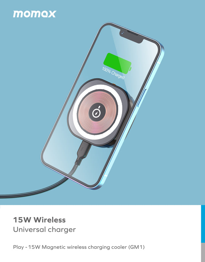 Momax Play Magnetic Wireless Charging Cooler GM1D