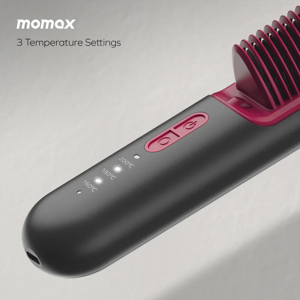 Momax Ultra Sleek - Cordless Hair Straightener Brush