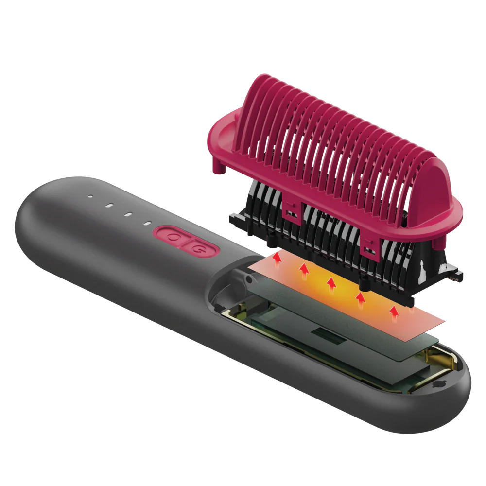 Momax Ultra Sleek - Cordless Hair Straightener Brush