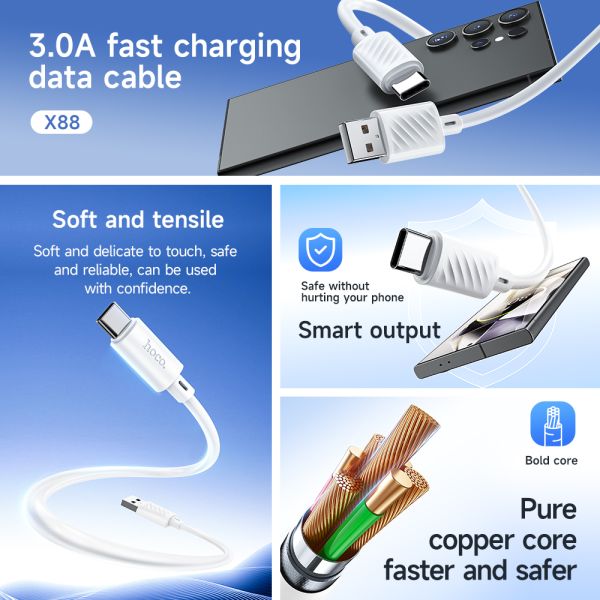 hoco X88 3A Gratified charging data cable for Type-C 1M