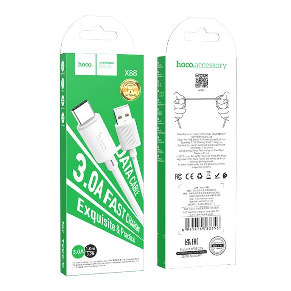 hoco X88 3A Gratified charging data cable for Type-C 1M