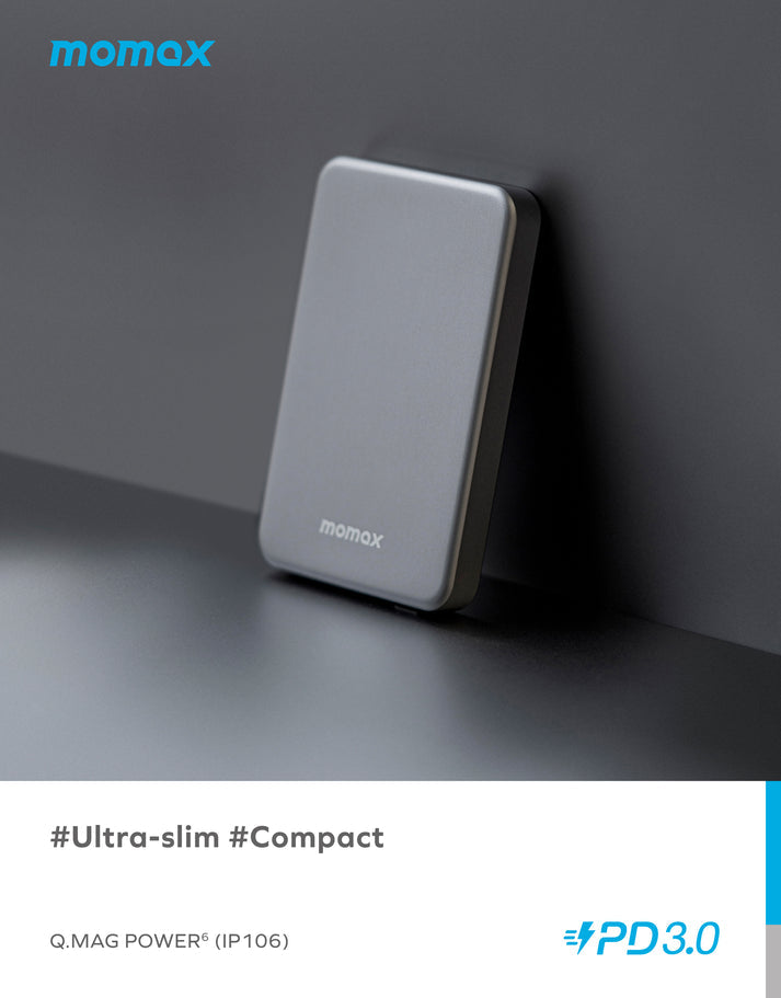 Momax Q.Mag Power 6 Magnetic Wireless Battery Pack 5000mAh IP106