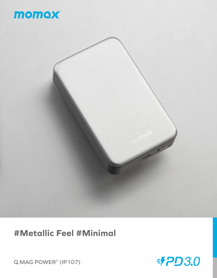 Momax Q.Mag Power 7 Magnetic Wireless Battery Pack 10000mAh IP107
