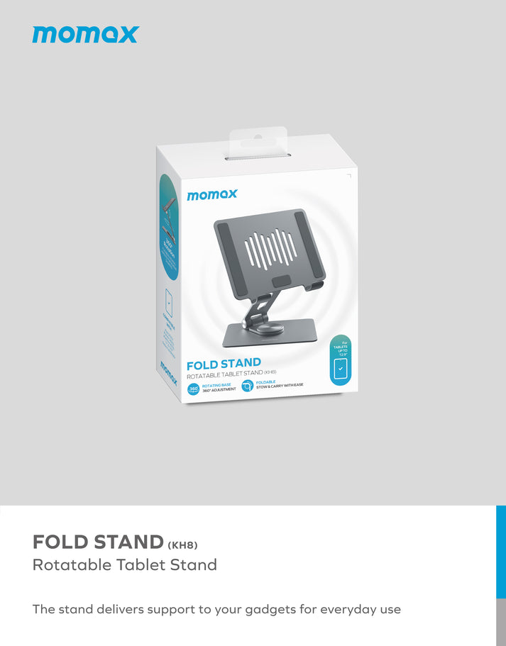 Momax Fold Stand Swivel Tablet Holder KH8