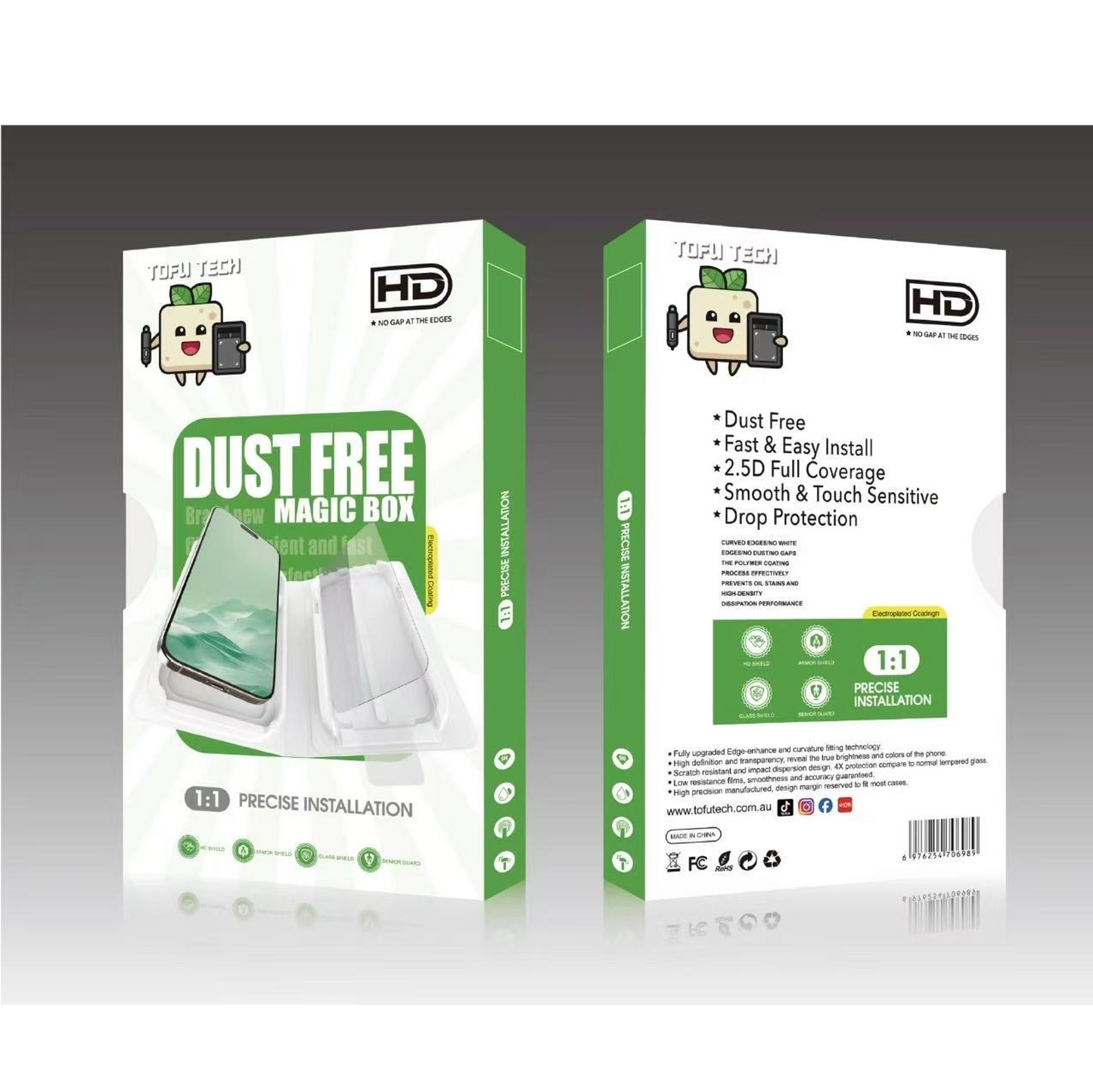 TOFU TECH Dust Free Magic Box Glass Screen Guard For iPhone Clear LAUNCH SPECIAL!!!
