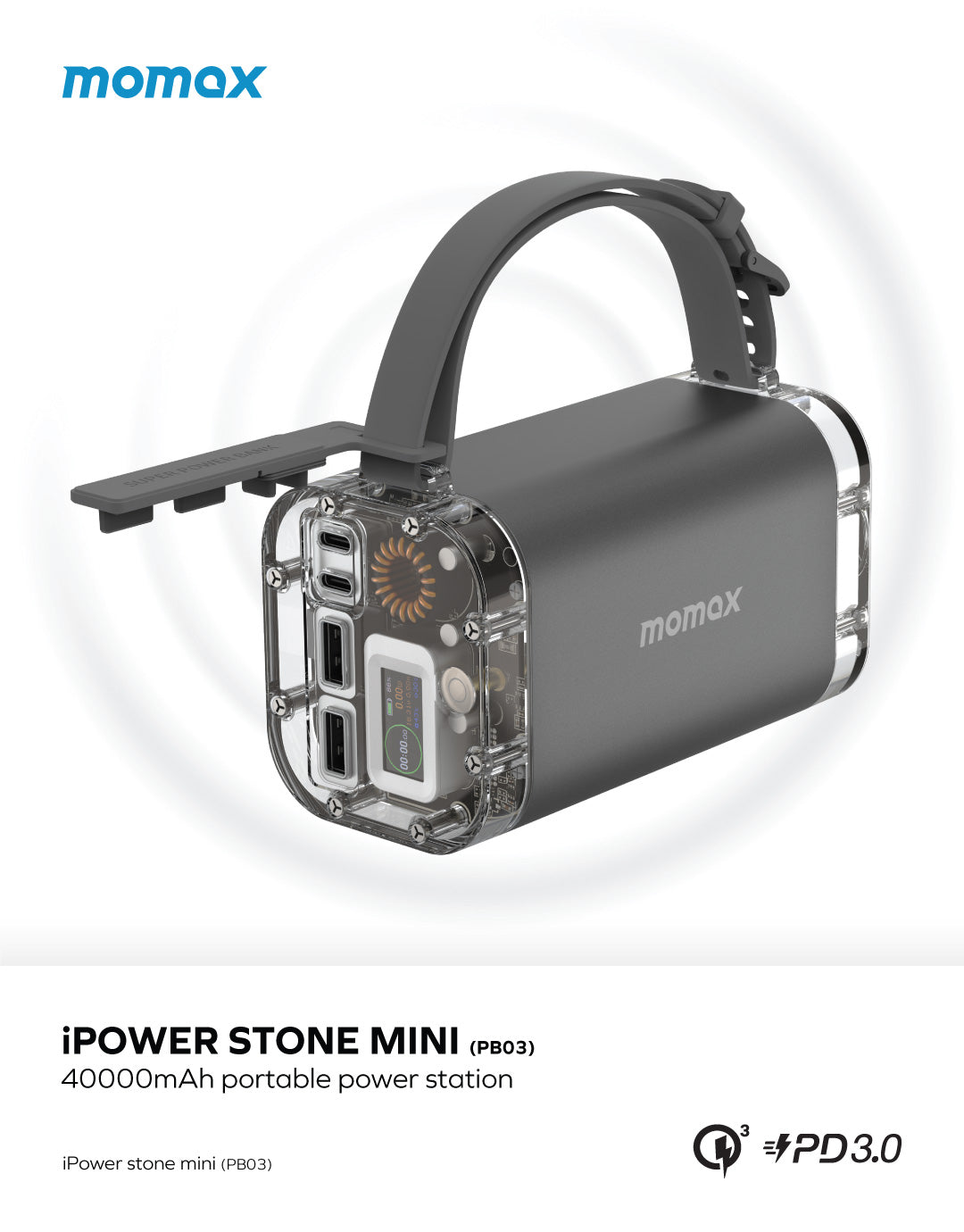 Momax Power Stone Mini Outdoor power station 40000mAh PB03