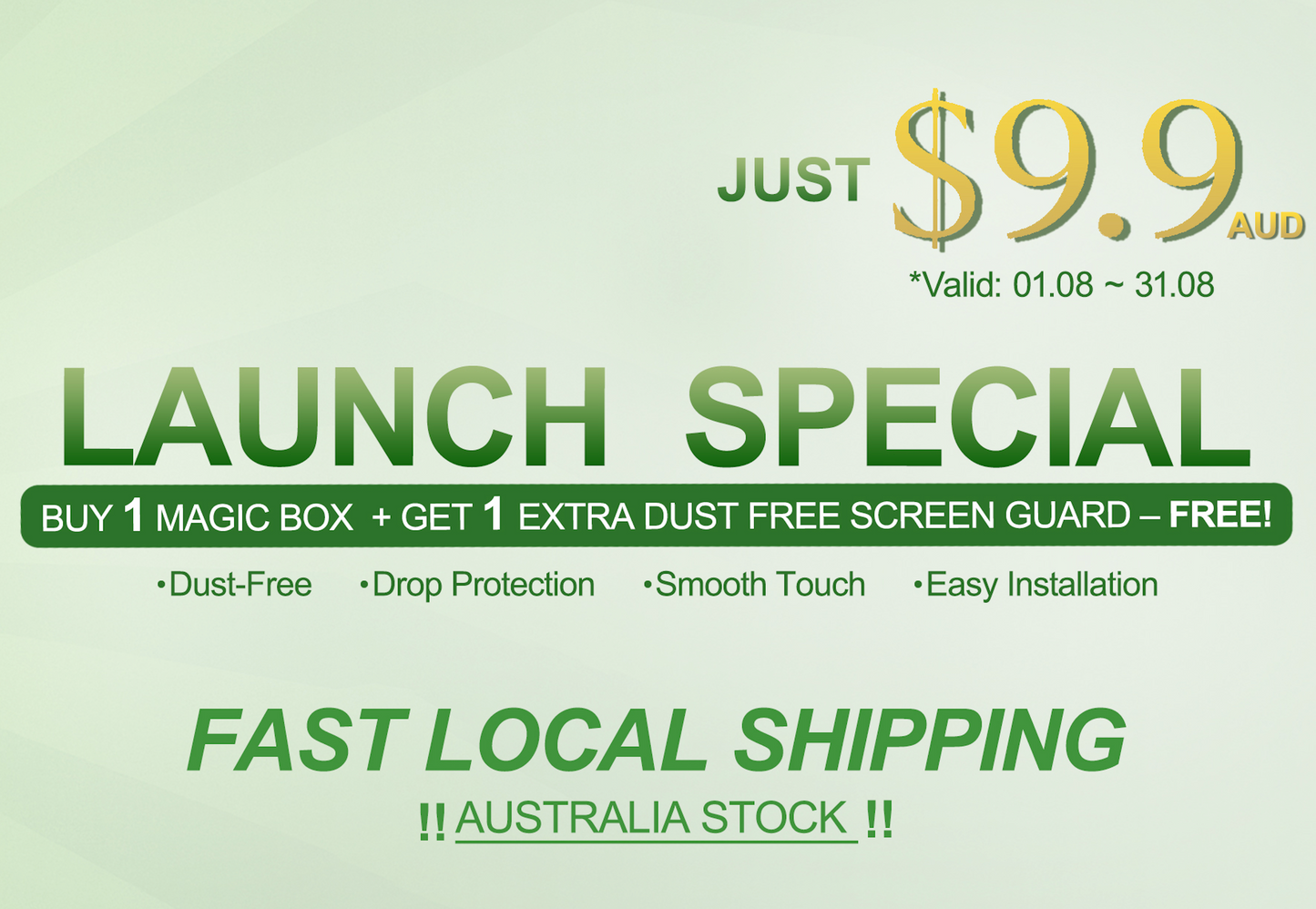 TOFU TECH Dust Free Magic Box Glass Screen Guard For iPhone Clear LAUNCH SPECIAL!!!