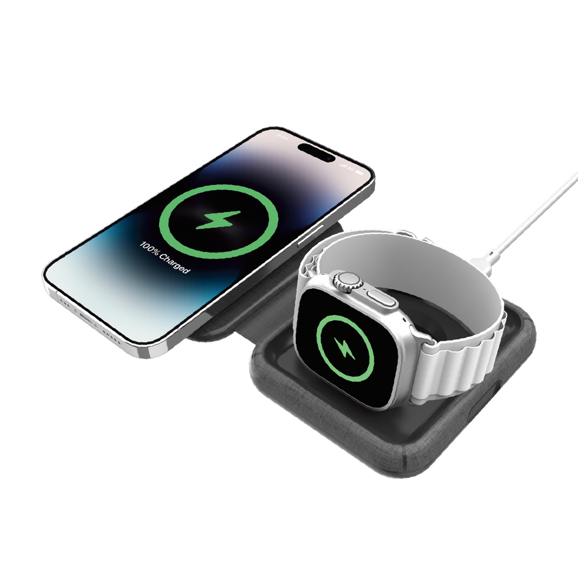 Momax Q.Mag Go Folding MageSafe 2-in-1 Wireless Charger UD30MFI
