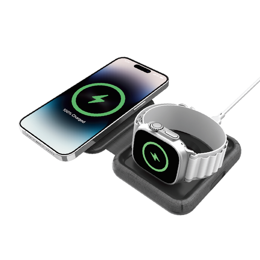 Momax Q.Mag Go Folding MageSafe 2-in-1 Wireless Charger UD30MFI
