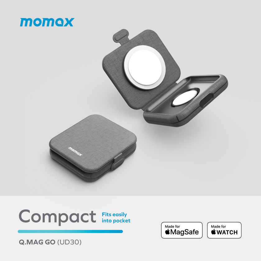 Momax Q.Mag Go Folding MageSafe 2-in-1 Wireless Charger UD30MFI