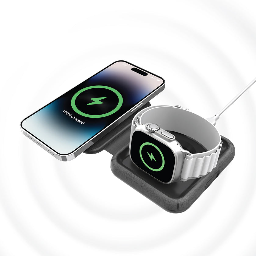 Momax Q.Mag Go Folding MageSafe 2-in-1 Wireless Charger UD30MFI