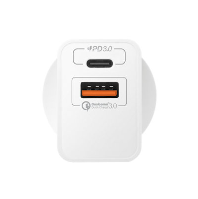 Momax One Plug 2 Ports USB Fast Charger (USB-C PD 3.0 + QC 3.0) UM13