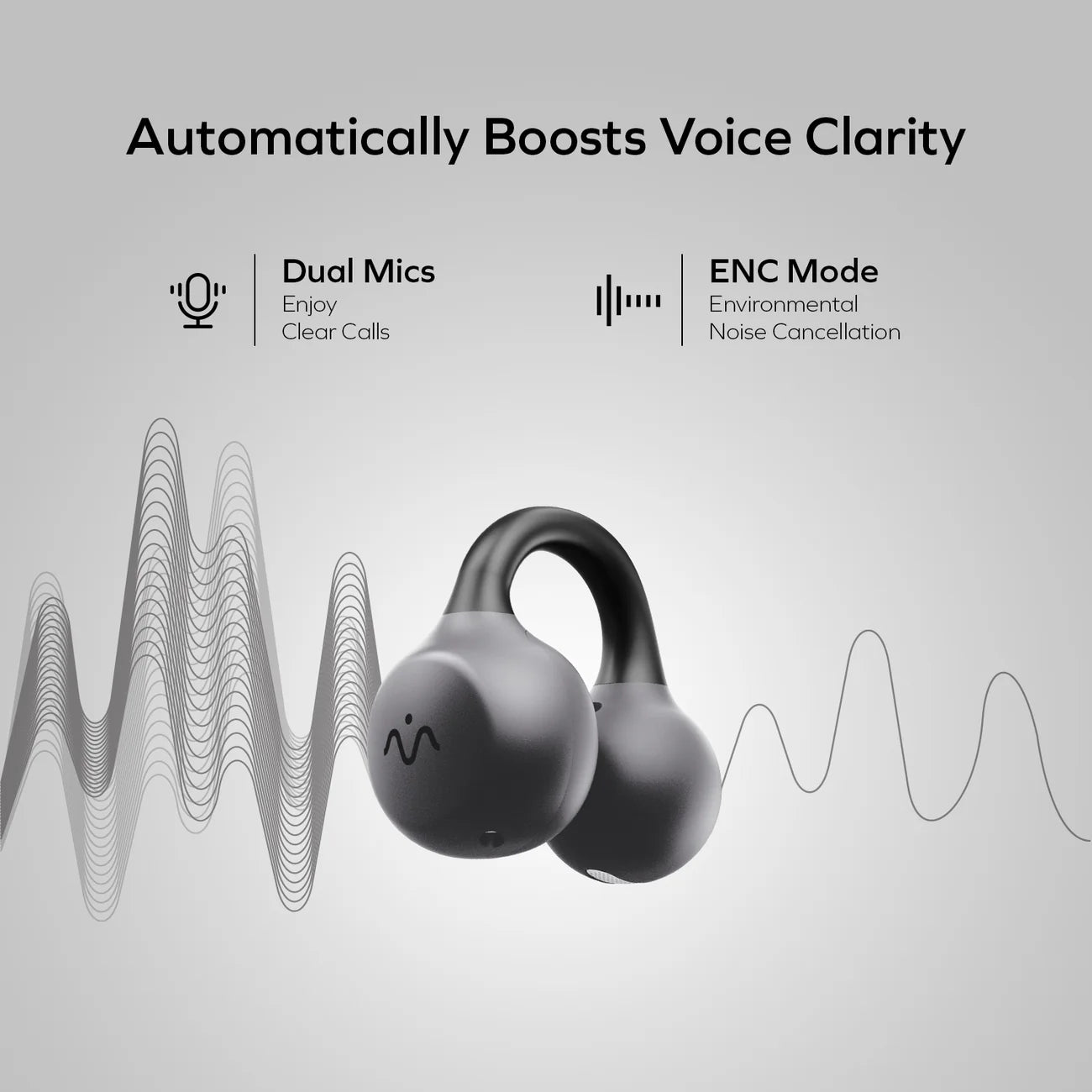 Momax 1-Vibe Clip M.IN.D AI ENC Clip-On Earbuds
