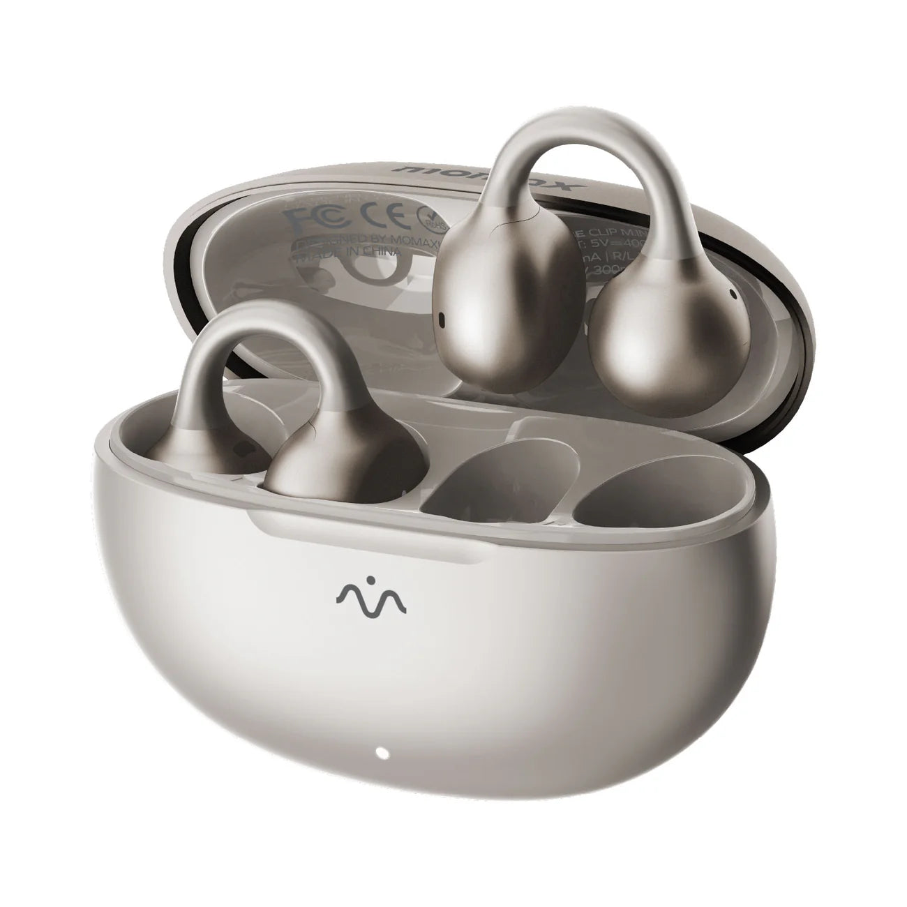 Momax 1-Vibe Clip M.IN.D AI ENC Clip-On Earbuds