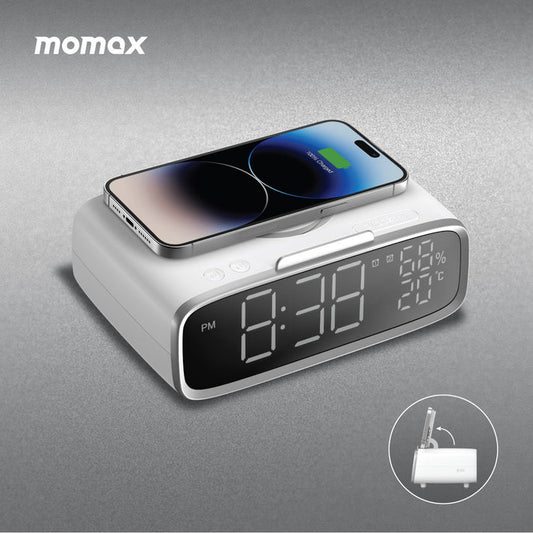 Momax Q.Clock5 Digital Clock with Wireless Charging QC5