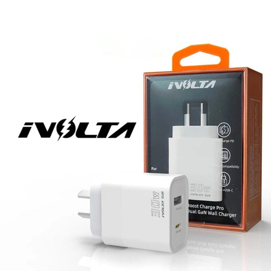 iVolta BOOST↑GaN 30W USB-C PD + USB-A Wall Charger [Certified]