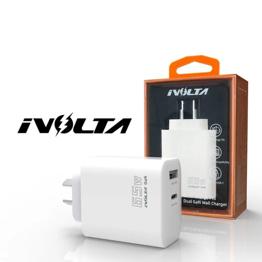 iVolta BOOST↑GaN 65W USB-C PD + USB-A Wall Charger [Certified]